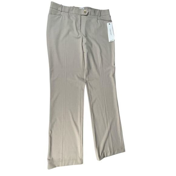 NWT Calvin Klein Modern Fit Suit Pants Size 8 Safari Khaki Trousers Gold Buttons - Picture 3 of 13